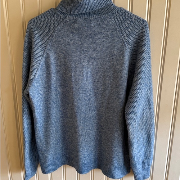 LOFT Heather Blue Turtleneck Sweater - Picture 3 of 3